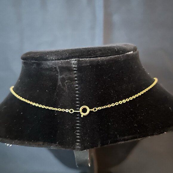 Unbranded Gold Tone Necklace & Crescent Moon Pendant With Stars Sz 18” - Picture 3 of 7